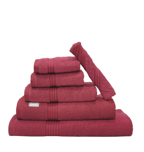 Burgundy Aida Towels